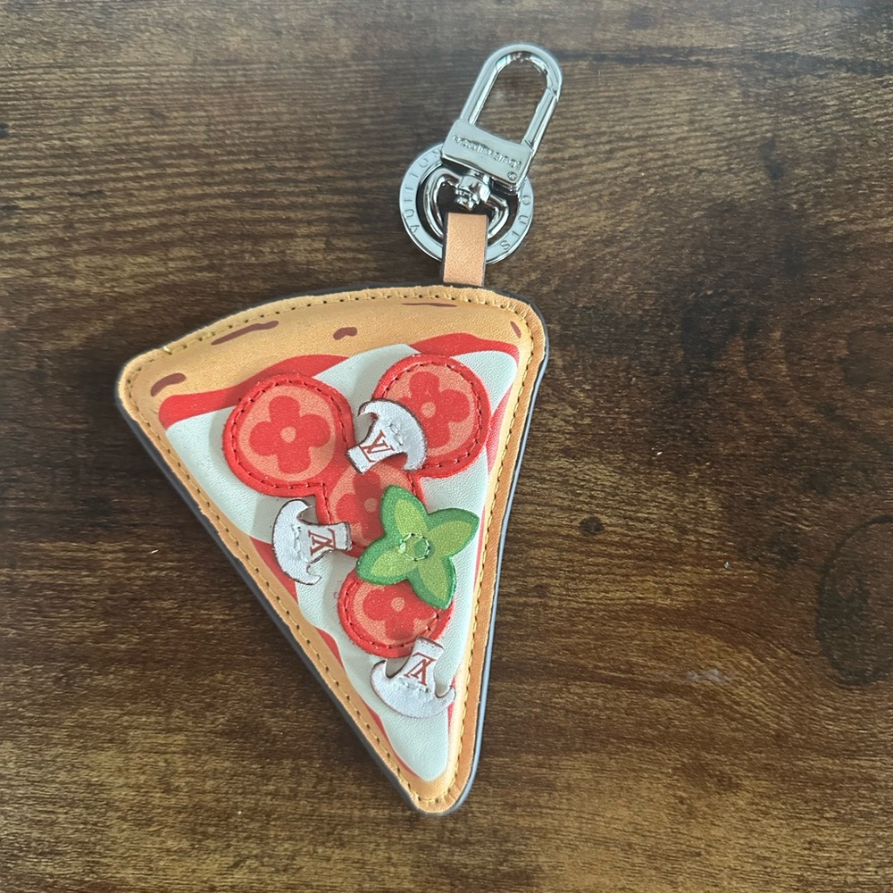 LV Pizza Slice Keychain